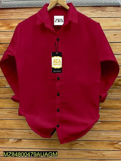 1pcs Men's Cotton Plain casual Shirt