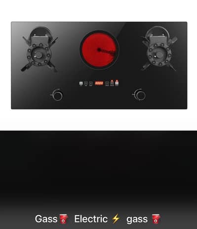 Built in Gas + Electric Hob (2 in 1)