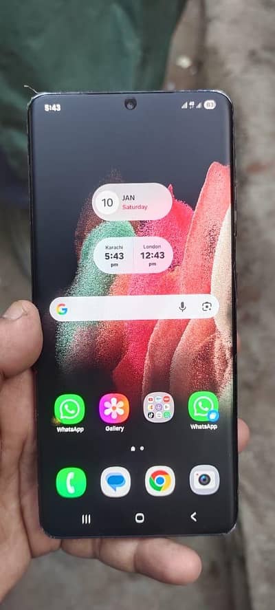 Samsung S21 ultra 5G 12/256 physical dual sim official PTA approved