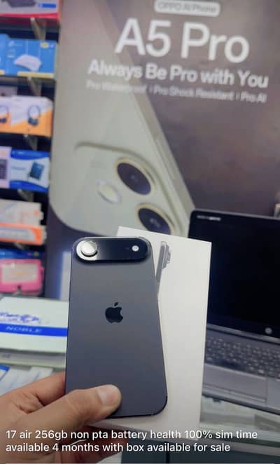 17 Air 256gb sim time available sim un used