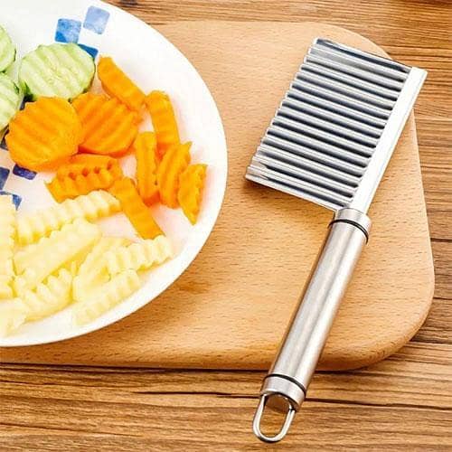 Stainless Steel Cutting Wave Knife Shredded Potato Knife in pakistan