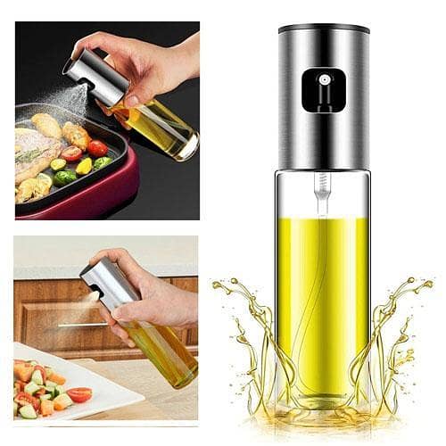Stainless Steel Glass Oil Spray Bottle Pump for Oil-Control Kitchen Olive Oil-Sprayer in pakistan