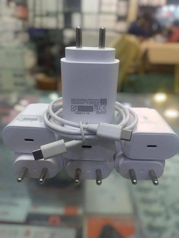 25W Original Universal Fast Charger Type-C to Type-C With Cable | Super Fast Charging Adapter | PD & QC Supported | Android & iPhone Compatible | Original Quality