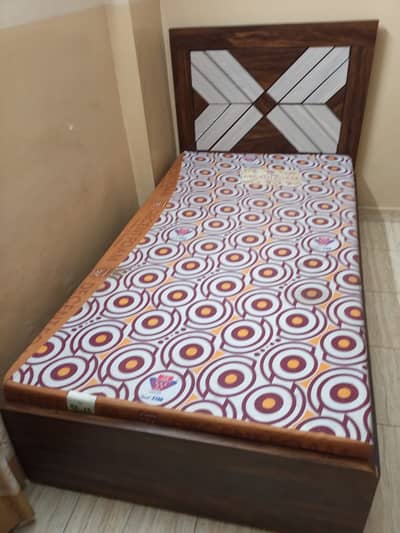 SINGLE BED WITH FOAM.