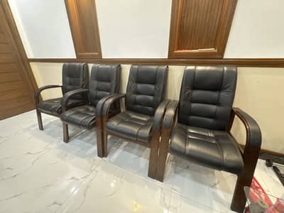 Wooden & Leather Office Chairs