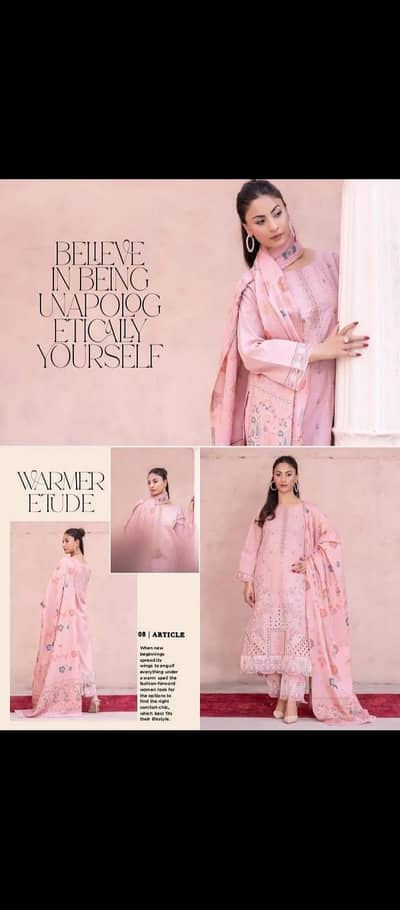 3 Pcs Women's Unstitched Chikankari Embroidered Suit