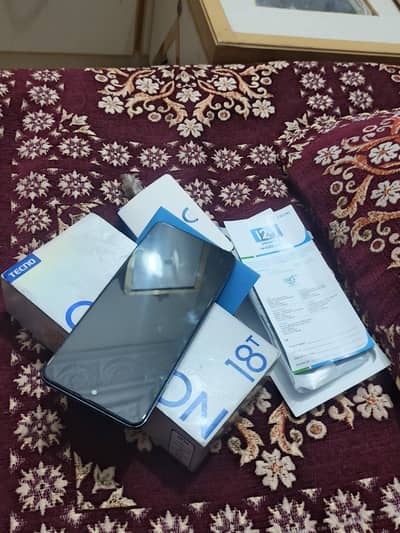 tecno camon 18t 4+3/128 approved one hand used urjent sale