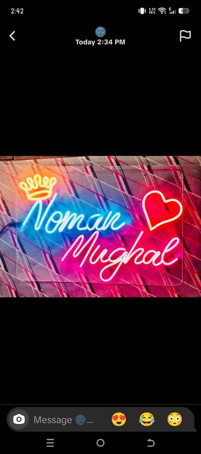 Custom Name Neon Sign available with very reasonable price