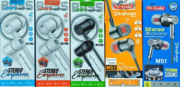 Rocky Bass and Nt-Gold Earphone (Handfree)