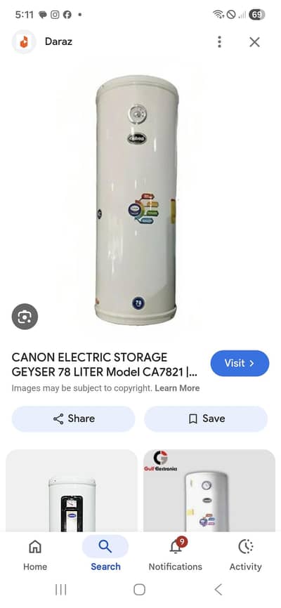 cannon electric geyser