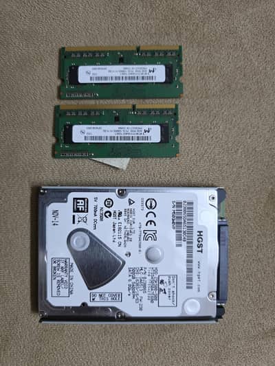 500 GB harddisk  + RAMS