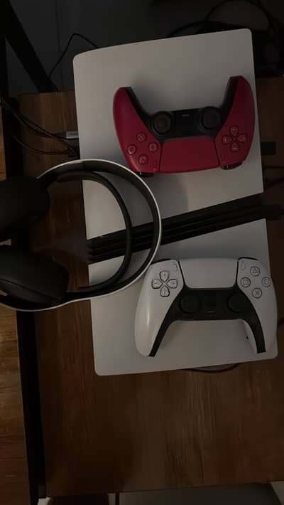 PS5 Pro | Cherry Red Controller | PS Pulse Elite |1 Year Membership
