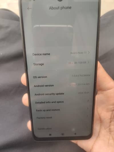 Redmi note 11 6 gp ram 128 strong box charing original