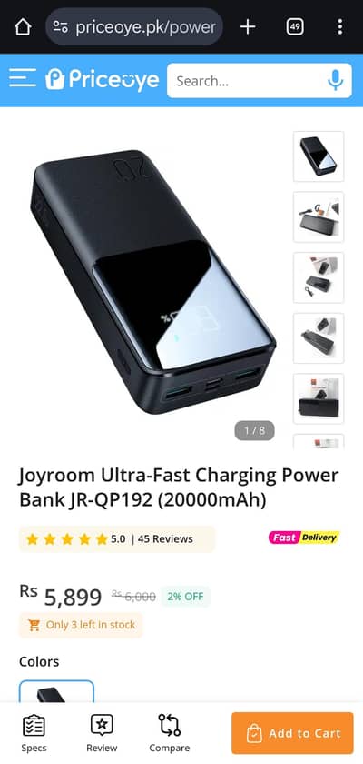 Joyroom 20000 mah Power bank