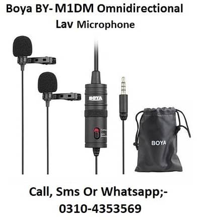 BOYA BY-M1DM Original Microphone dual omni directional mic BY M1DM New