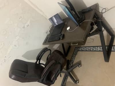 Office table and chair