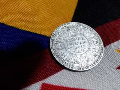 one rupees India 1940gorge vi king emperor