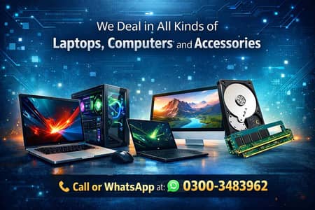 all kinds of laptops computers and accessories available