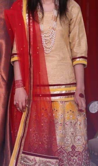Lehnga, kurti with dupatta