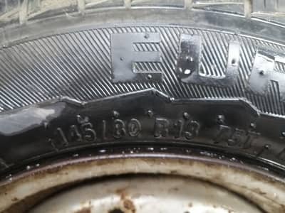 Tubeless tyres size 145/80/13 available for sale.