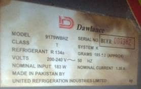 Dawlance deep freezer double dor