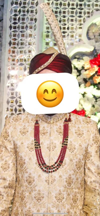 Groom Shervani Brand New All Assesory things kulla etc.