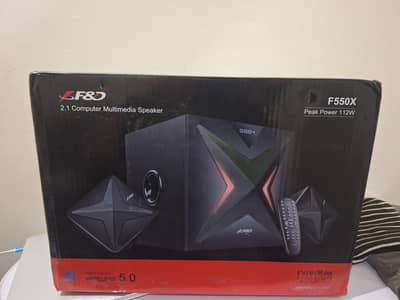 Brand New F&D F550X Speakers – Powerful Bass | Box Packed
