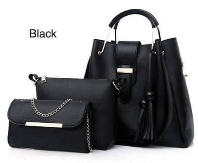 Stylish women's leather handbag-3 pcs in multiple colours