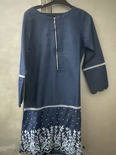 Brand name : polka dots and jeans kurti with a zip