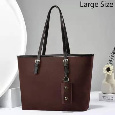 Women's PU leather plain shoulder bag
