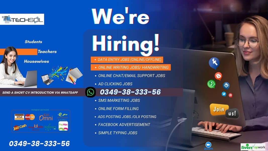 Part time/full time/Online/Assignments/Typing/Data entry/Student/Teac 0