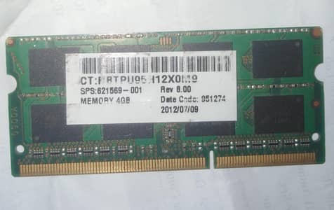 4Gb DDR3 RAM for laptop