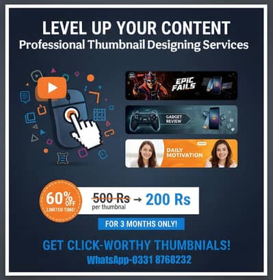I will create attractive thumbnail in RS 200