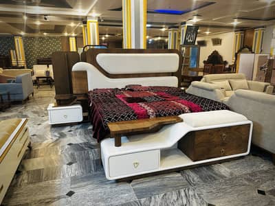 One bed two sides table one Drasing