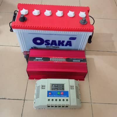SYT6-60A Charge Controller, SDC-3000A Inverter & Osaka HT-130 Battery
