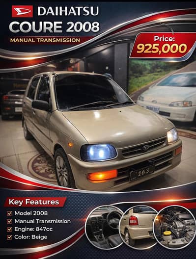 DAIHATSU COURE 2008 MANUAL TRANSMISSION