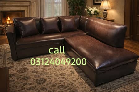 slightly used corner sofa leather