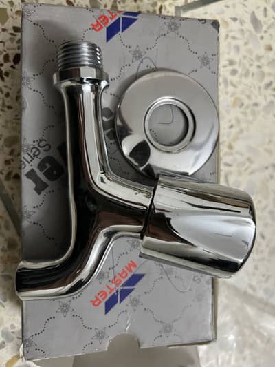 MASTER Single Bib, Angle Valve & Faisal Tee Cock – New Chrome