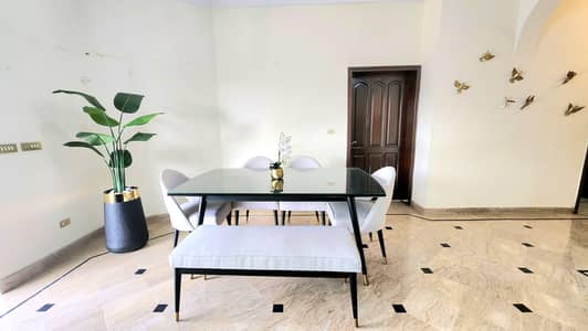 Luxury Modern Dining table set with glass top