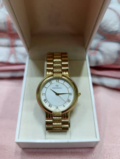 Continental 18K gold plated Swiss made 2000s watch