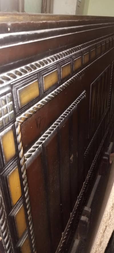 1 Bed with side table,  1 Table with 3 drawer