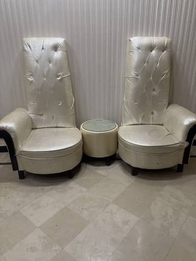Luxury Crown Style Sofa Chairs Set – Excellent Condition