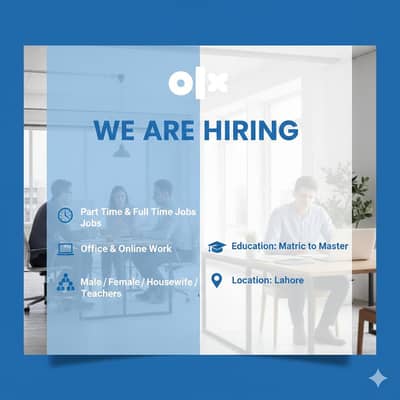 Part Time & Full Time Office / Online Jobs – Lahore