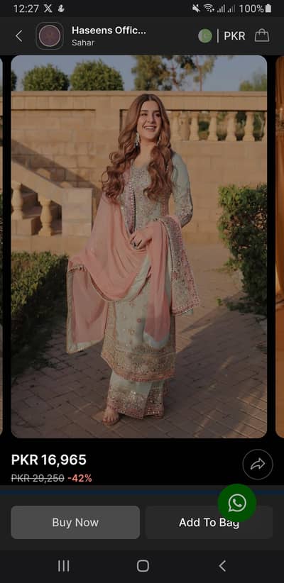 Haseens Original Kurta set 4 pc