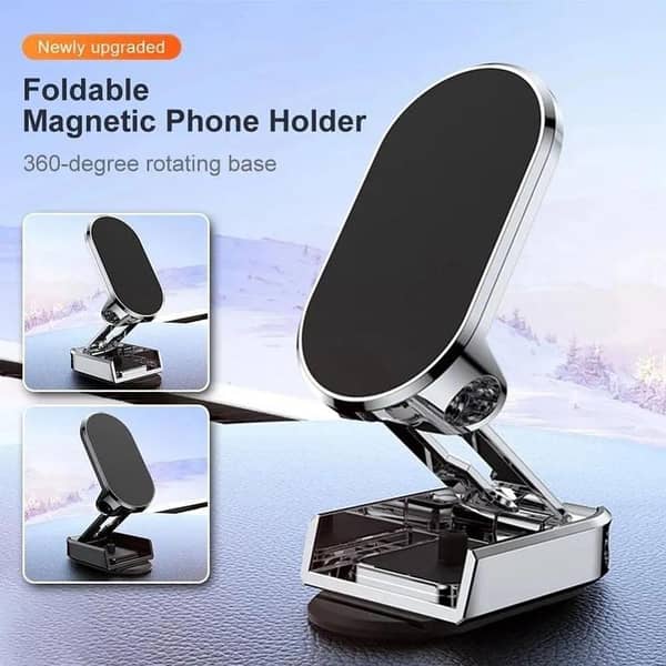 Magnetic Car Phone Holder Universal - Strong Neodymium Magnet Mount - 360° Rotation Dashboard Stand
