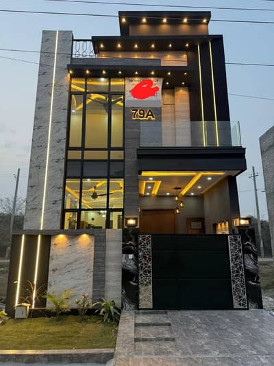 3 Marla Double Story House For Sale Brand New Home Ideal And Hot Location Carpet Road Water Electricity Available 3D Ultra Model Design Spanish Look Furnished Home With Wood Work Gated Society 24 Hour Security Guard Near Sozo Water Park Near Canal Road