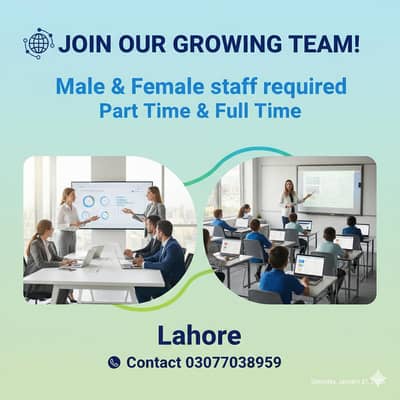 Hiring Now: Join Our Professional Team in Lahore!