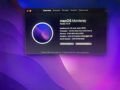 Mac Book air 13 inch early 2015