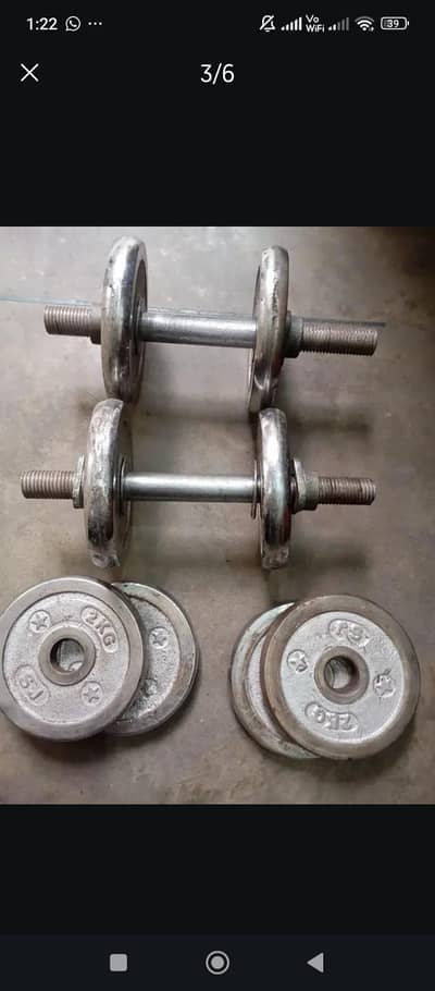 16kg pure iron dumbbells for gym 2kg×8 =16kh