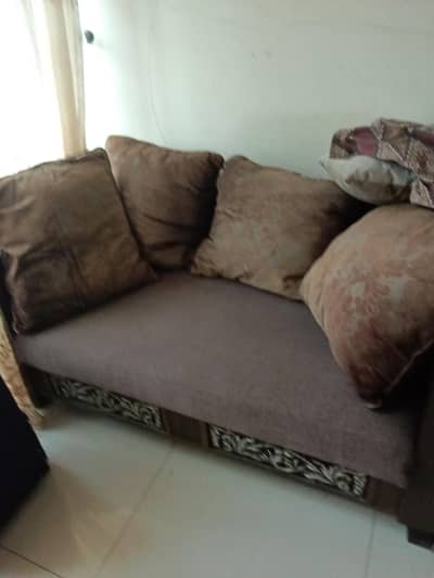 sofas set with table and cusions